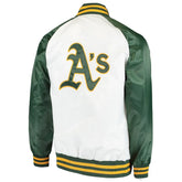 Clean-Up Hitter Oakland Athletics White and Green Jacket - jnjjackets